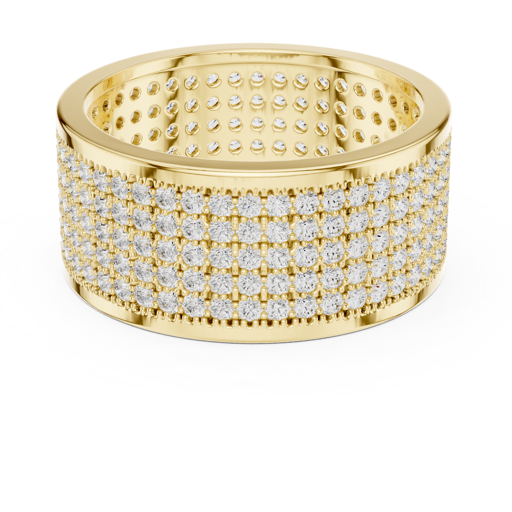 Diamond Pavé Men's Wide Band Ring