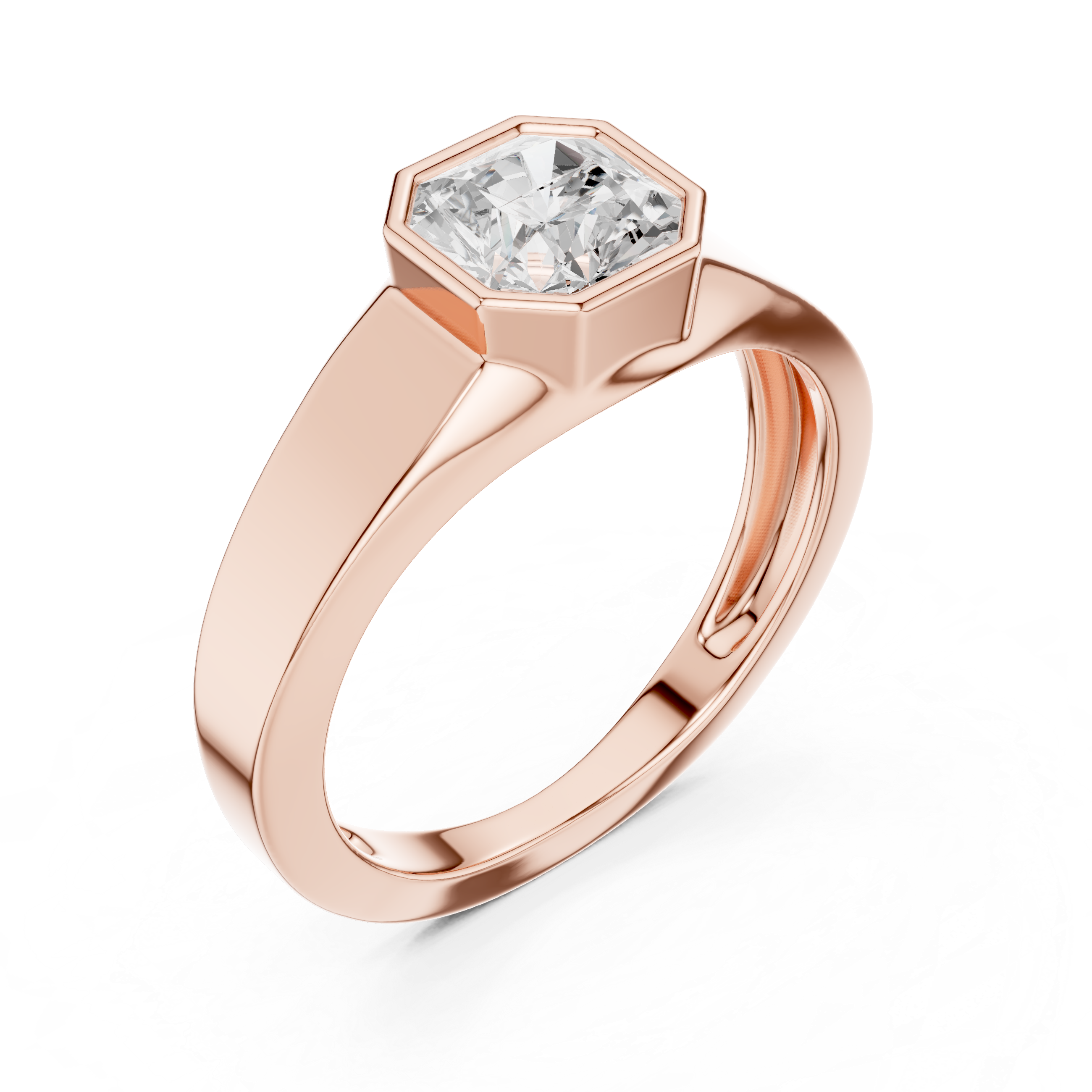 Radiant Cut Diamond Men's Signet Ring