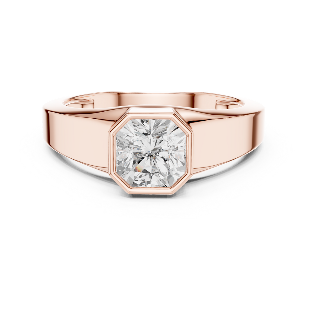 Radiant Cut Diamond Men's Signet Ring