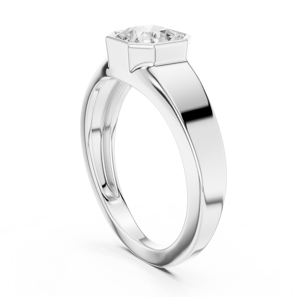 Radiant Cut Diamond Men's Signet Ring