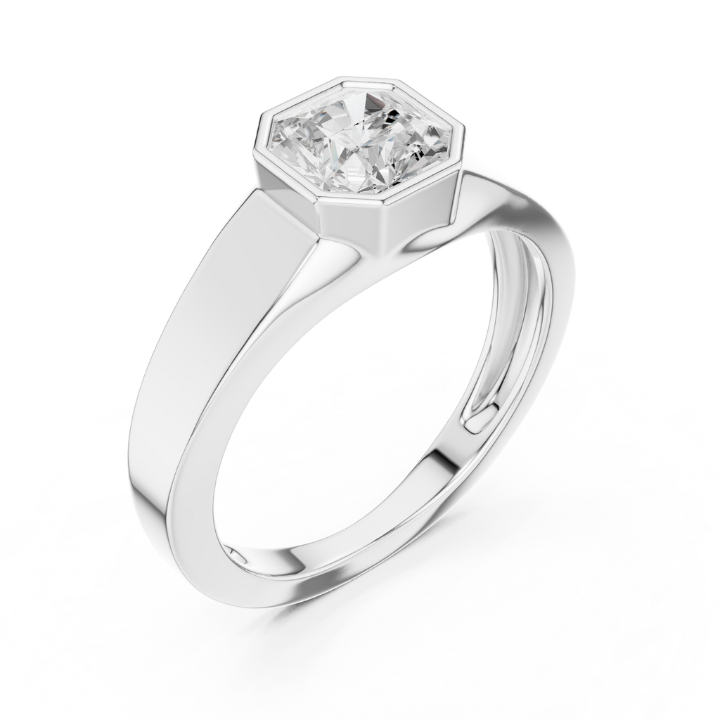Radiant Cut Diamond Men's Signet Ring