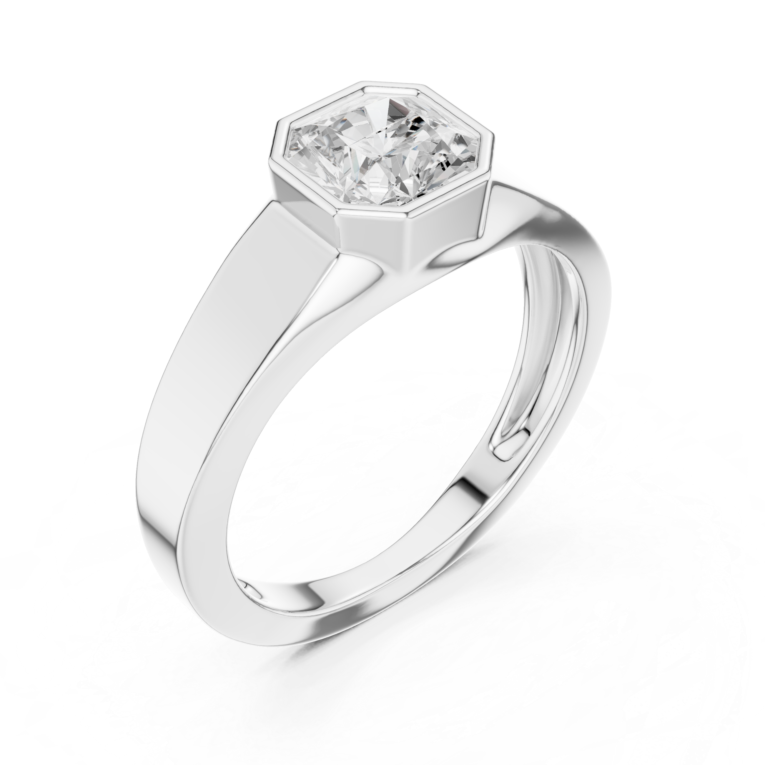 Radiant Cut Diamond Men's Signet Ring