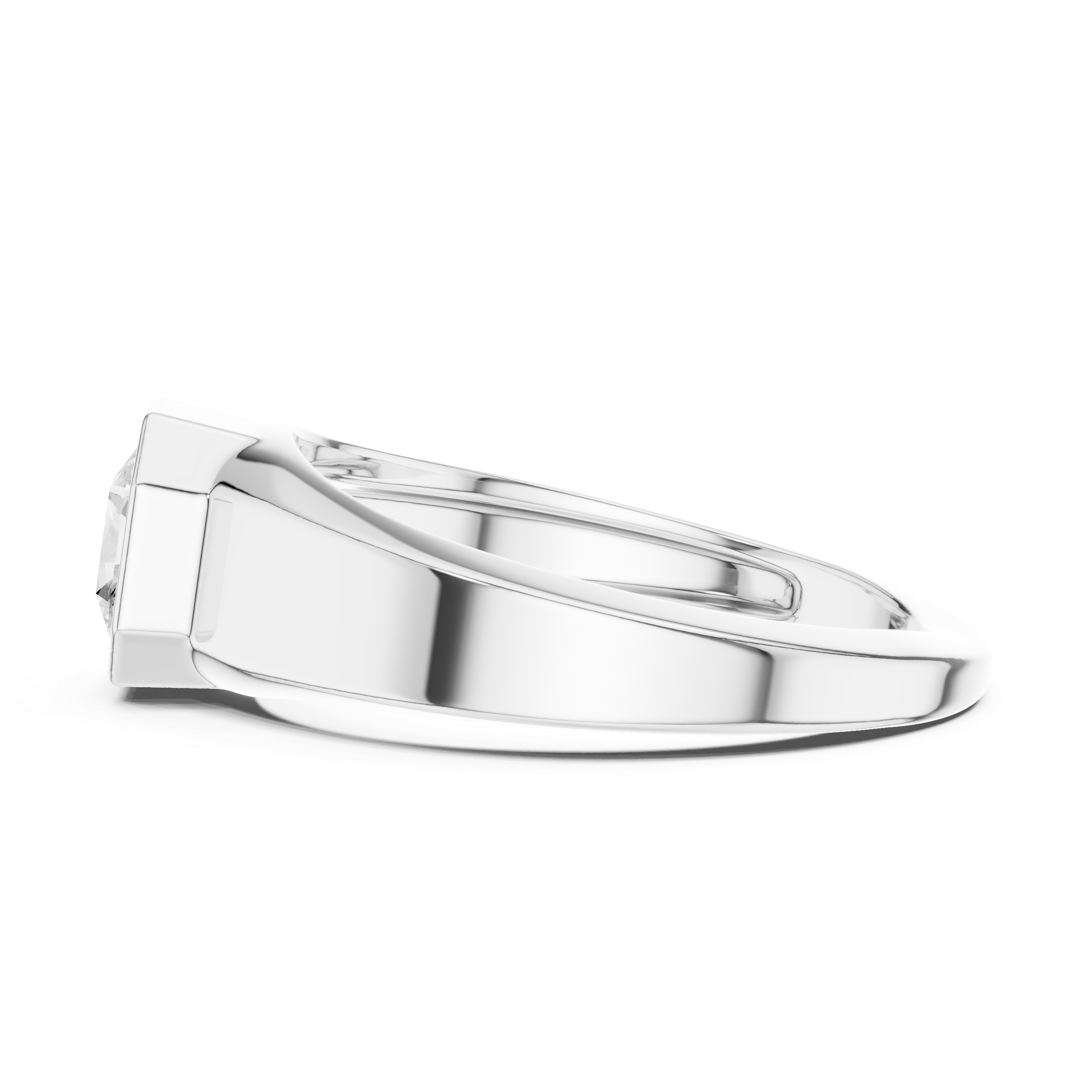 Radiant Cut Diamond Men's Signet Ring