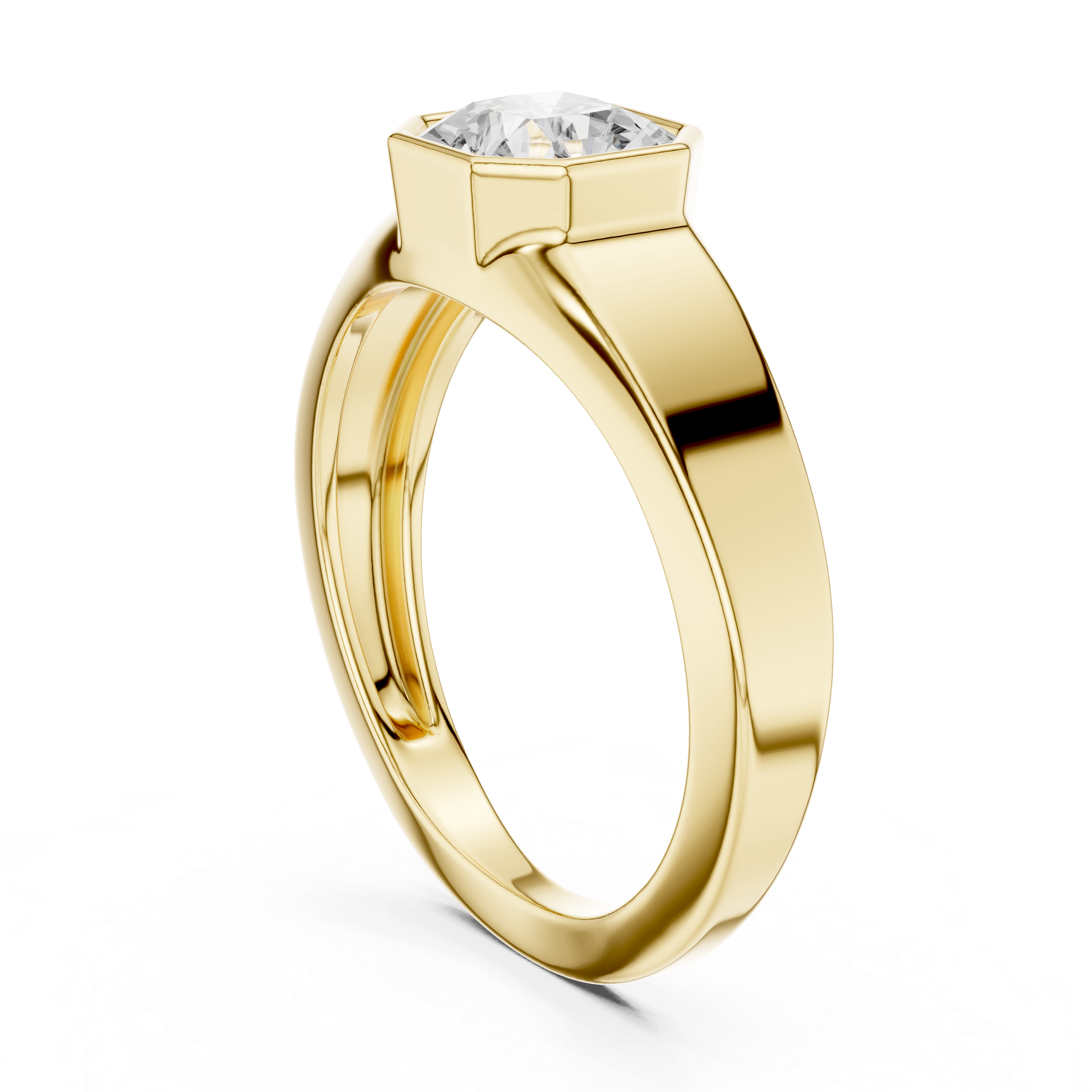 Radiant Cut Diamond Men's Signet Ring
