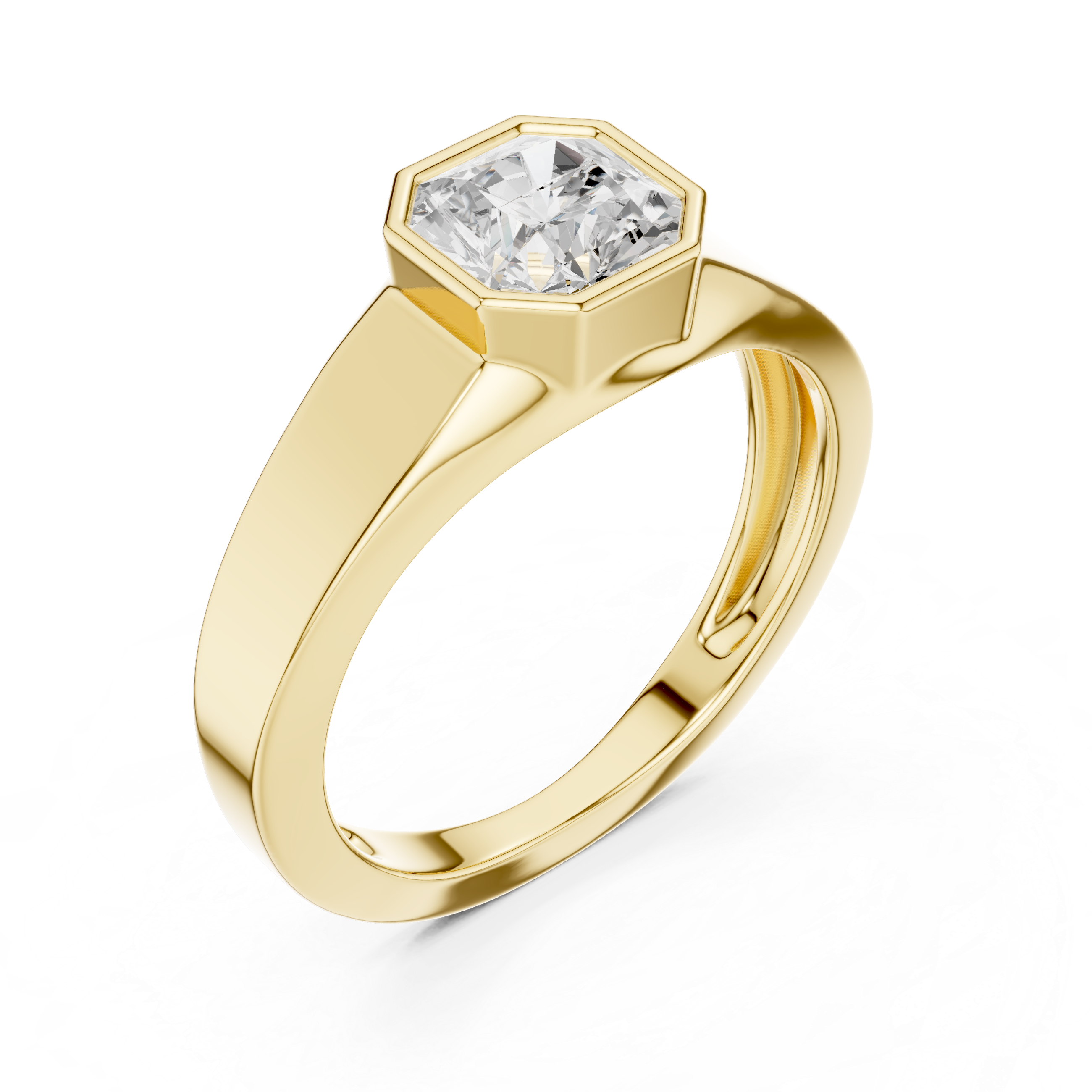 Radiant Cut Diamond Men's Signet Ring
