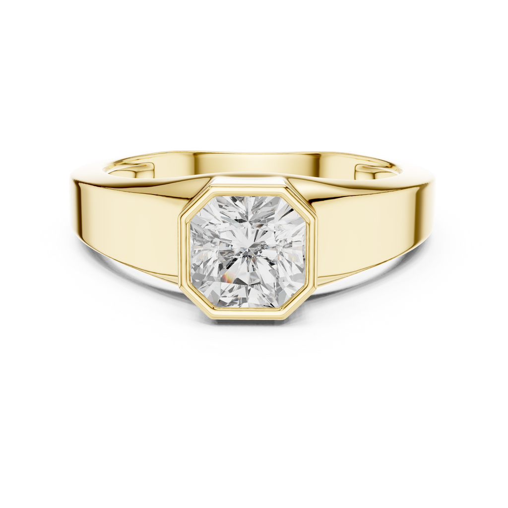 Radiant Cut Diamond Men's Signet Ring
