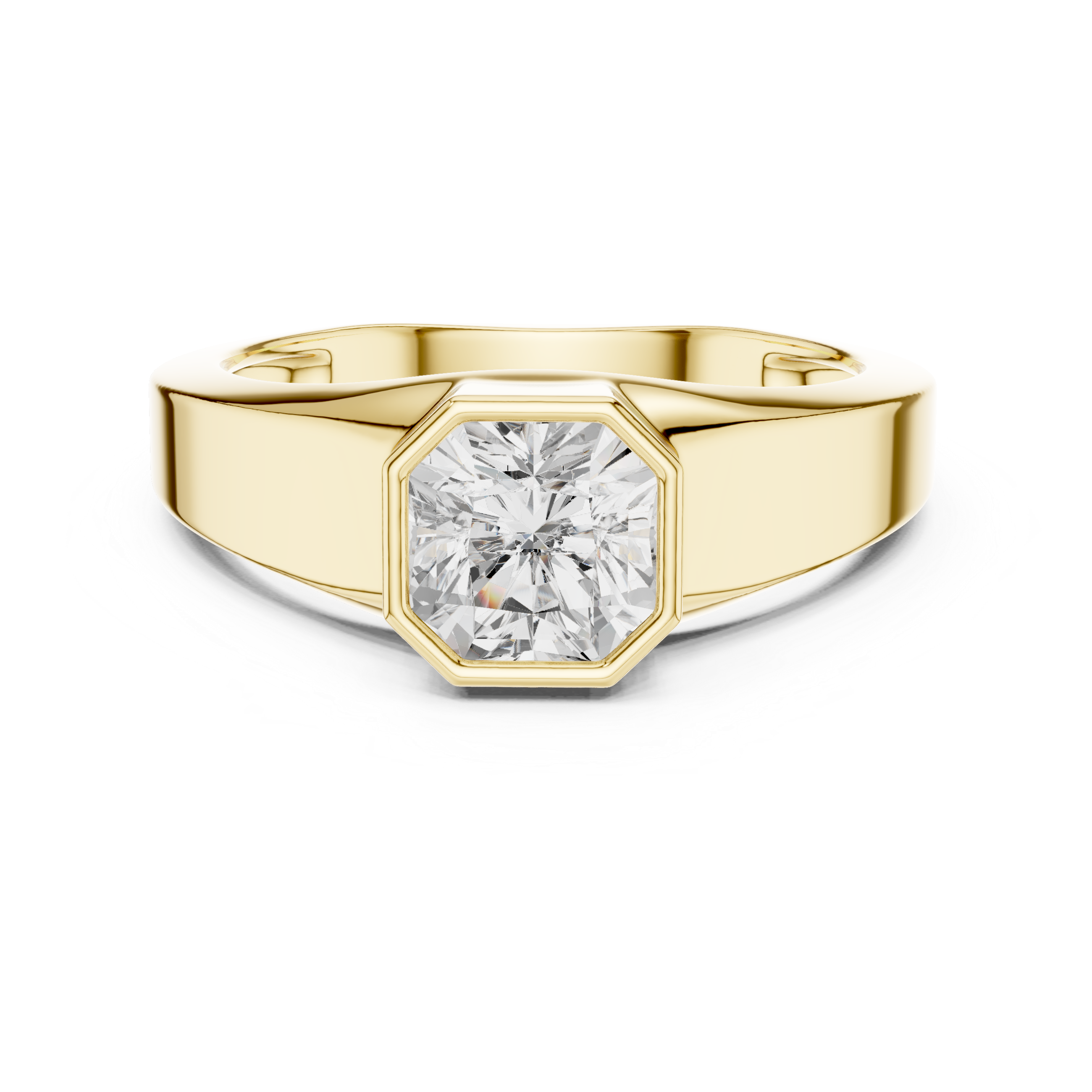 Radiant Cut Diamond Men's Signet Ring