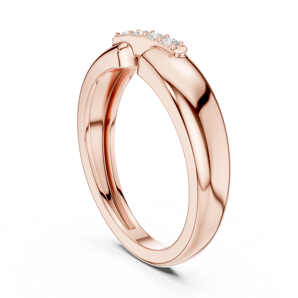 Four Stone Diamond Men's Open Band Ring