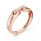 Four Stone Diamond Men's Open Band Ring