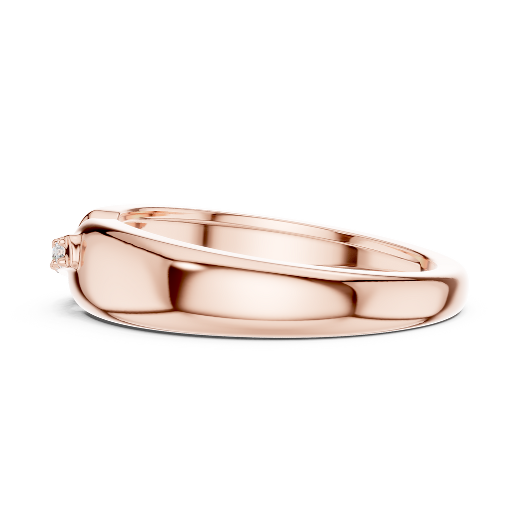 Four Stone Diamond Men's Open Band Ring