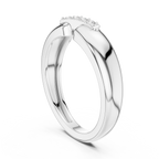 Four Stone Diamond Men's Open Band Ring