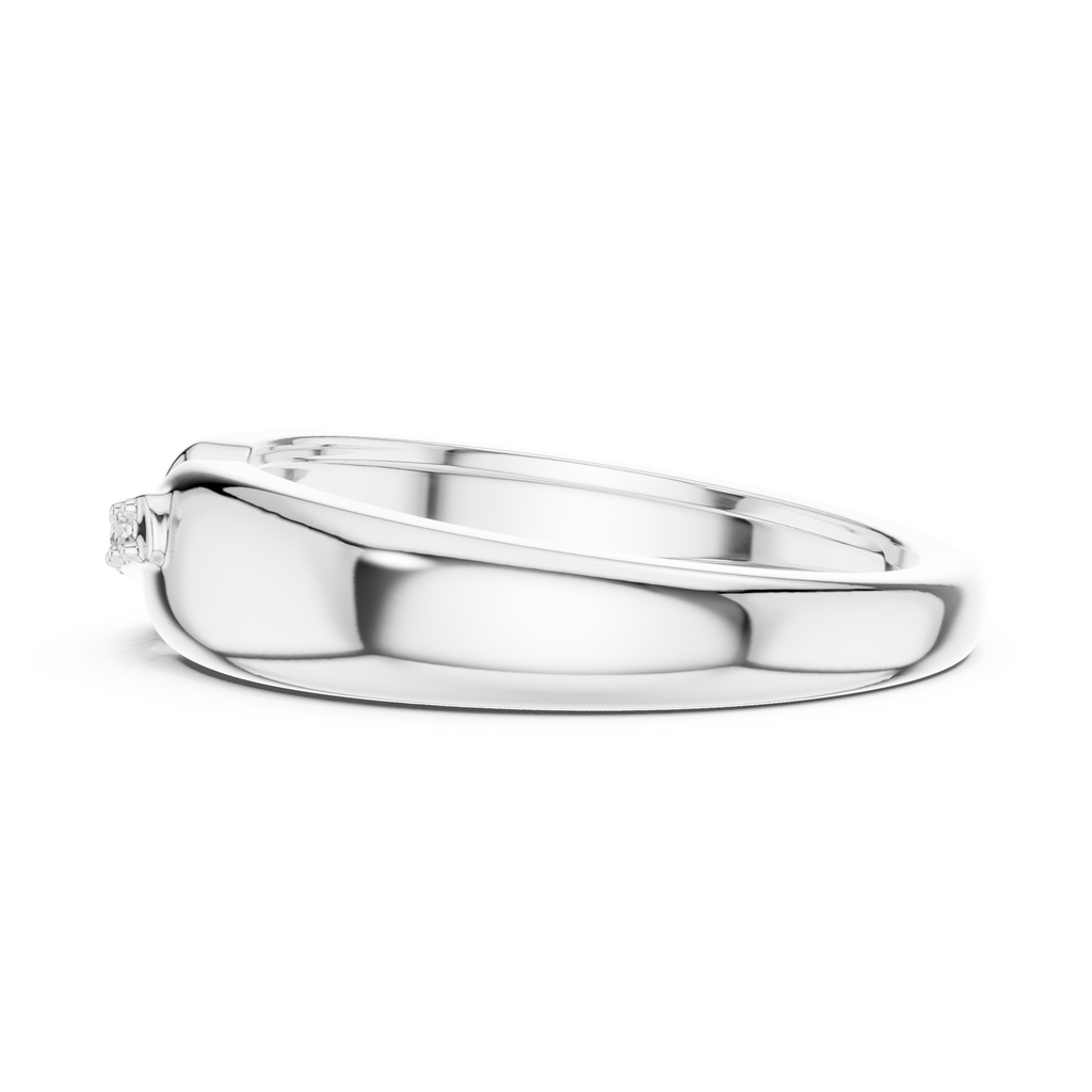 Four Stone Diamond Men's Open Band Ring