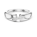 Four Stone Diamond Men's Open Band Ring