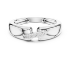Four Stone Diamond Men's Open Band Ring