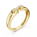 Four Stone Diamond Men's Open Band Ring