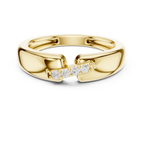 Four Stone Diamond Men's Open Band Ring