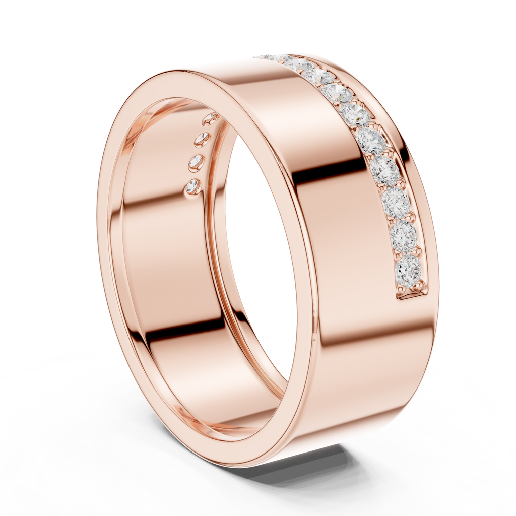 Diamond Pavé Men's Wedding Band