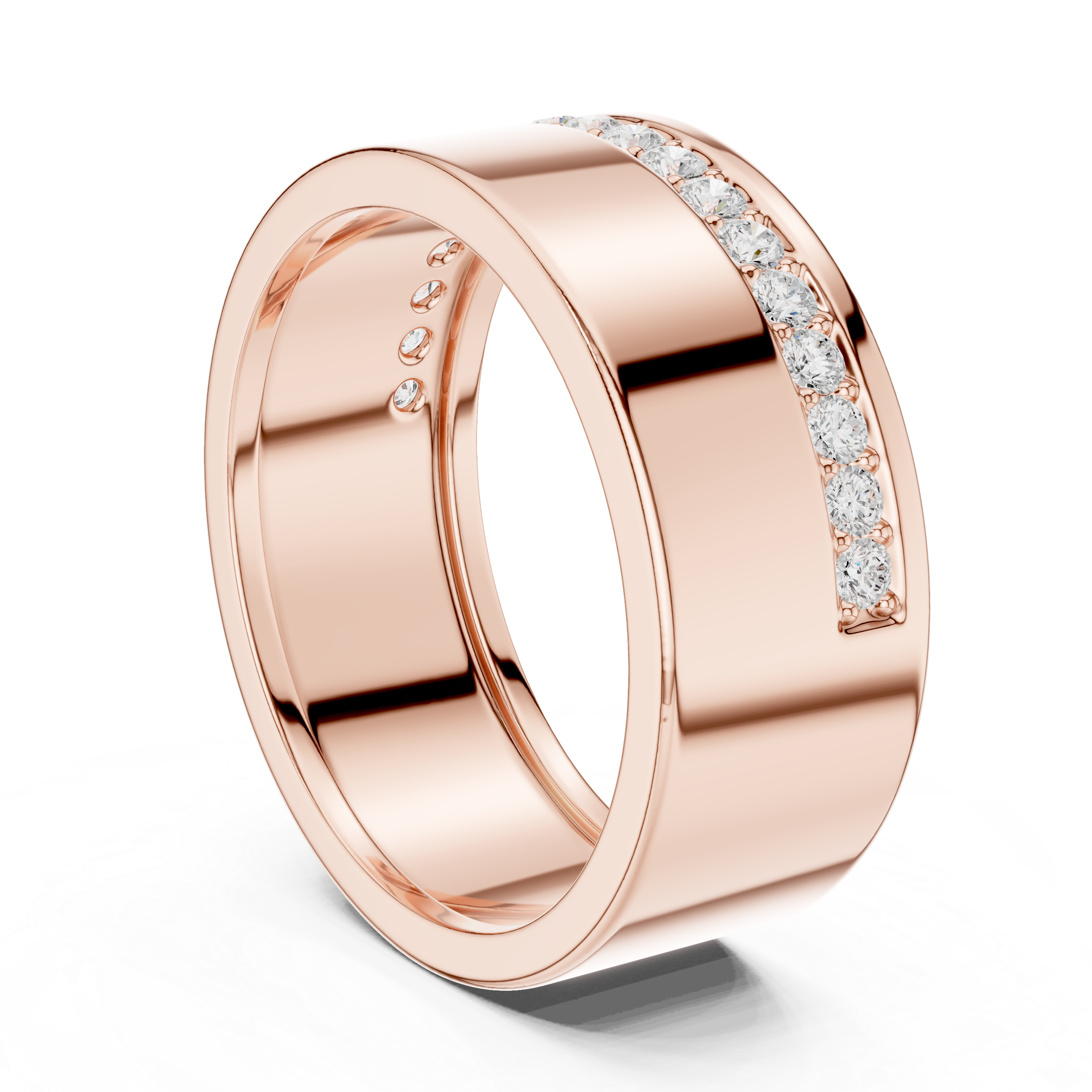 Diamond Pavé Men's Wedding Band