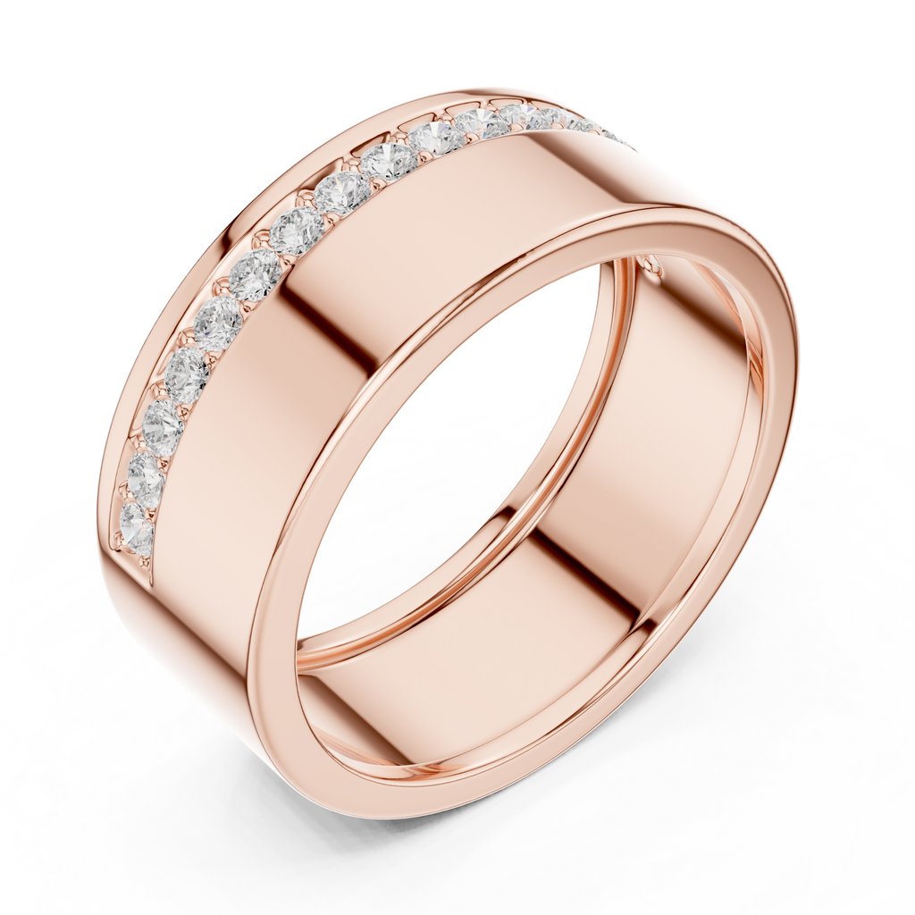 Diamond Pavé Men's Wedding Band