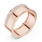 Diamond Pavé Men's Wedding Band