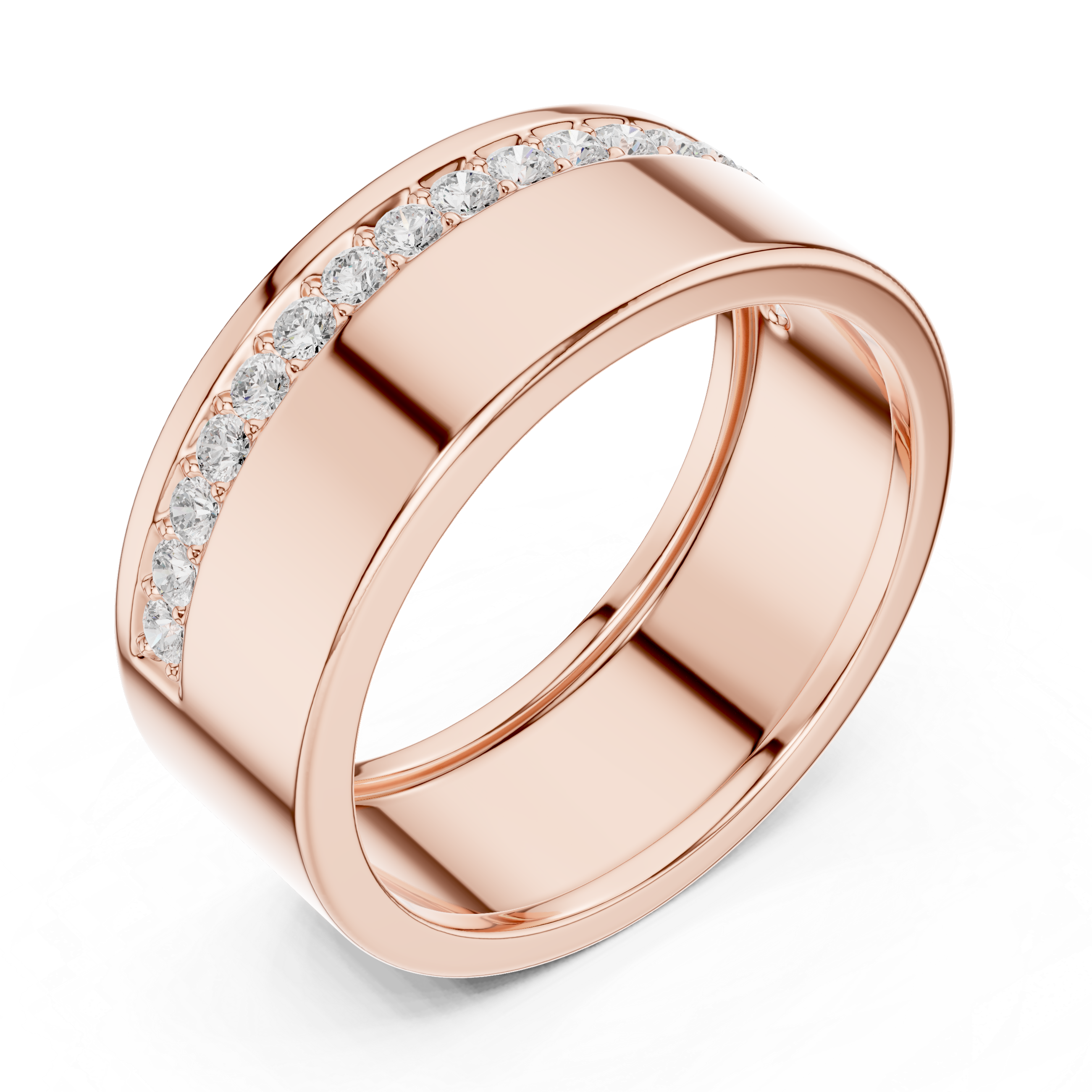 Diamond Pavé Men's Wedding Band