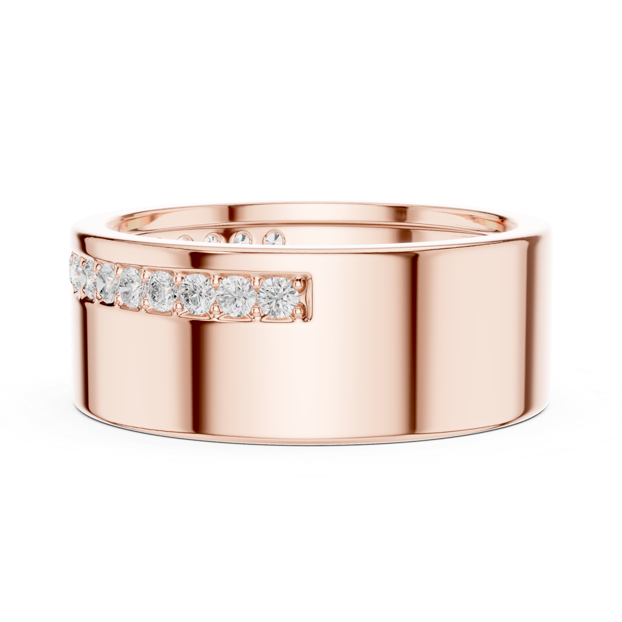 Diamond Pavé Men's Wedding Band