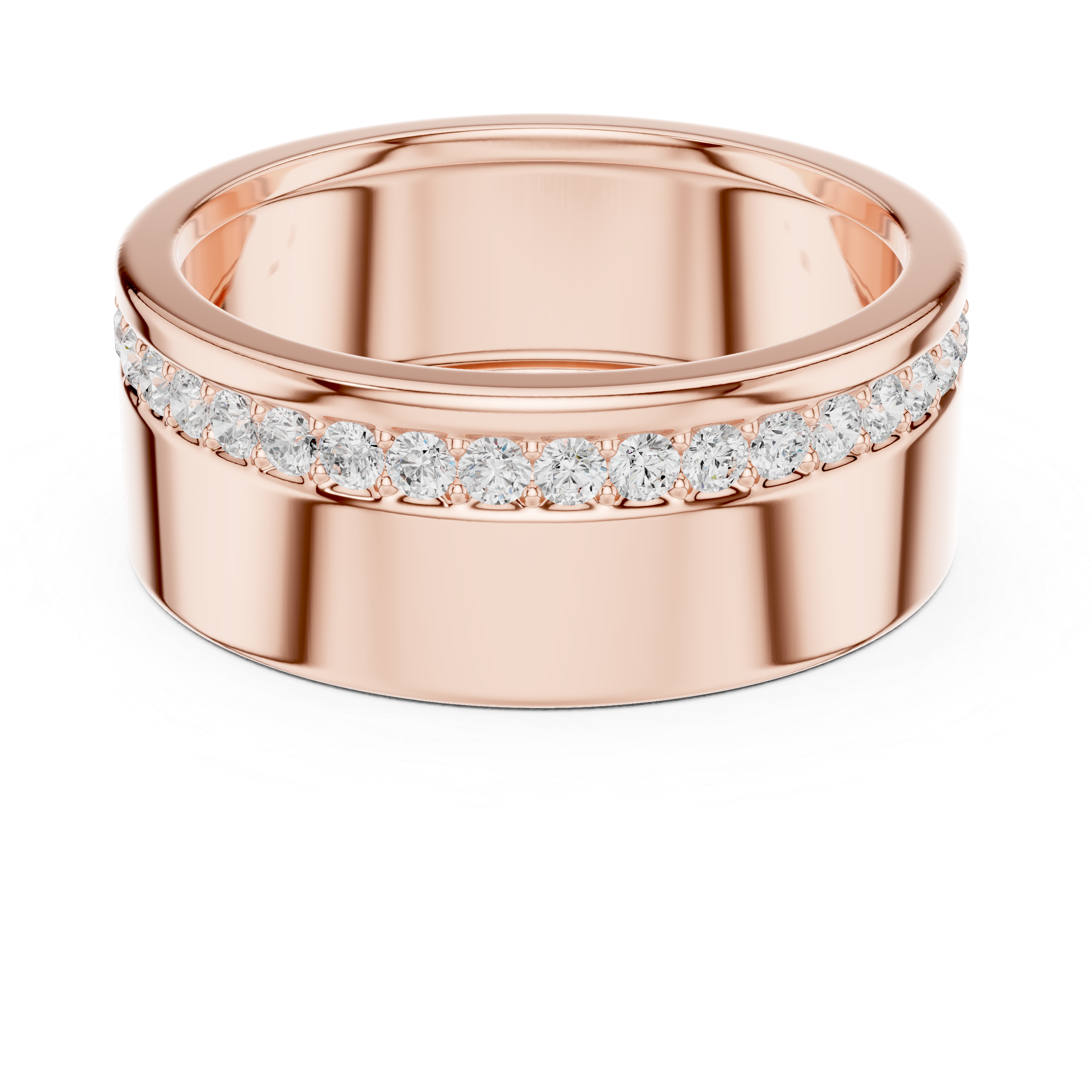 Diamond Pavé Men's Wedding Band