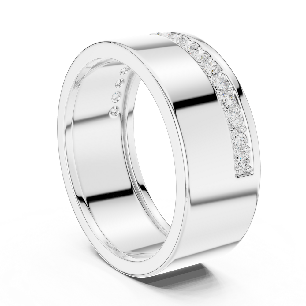 Diamond Pavé Men's Wedding Band