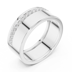 Diamond Pavé Men's Wedding Band
