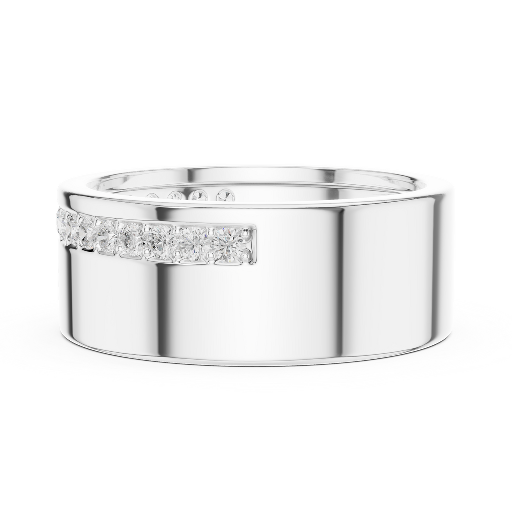 Diamond Pavé Men's Wedding Band