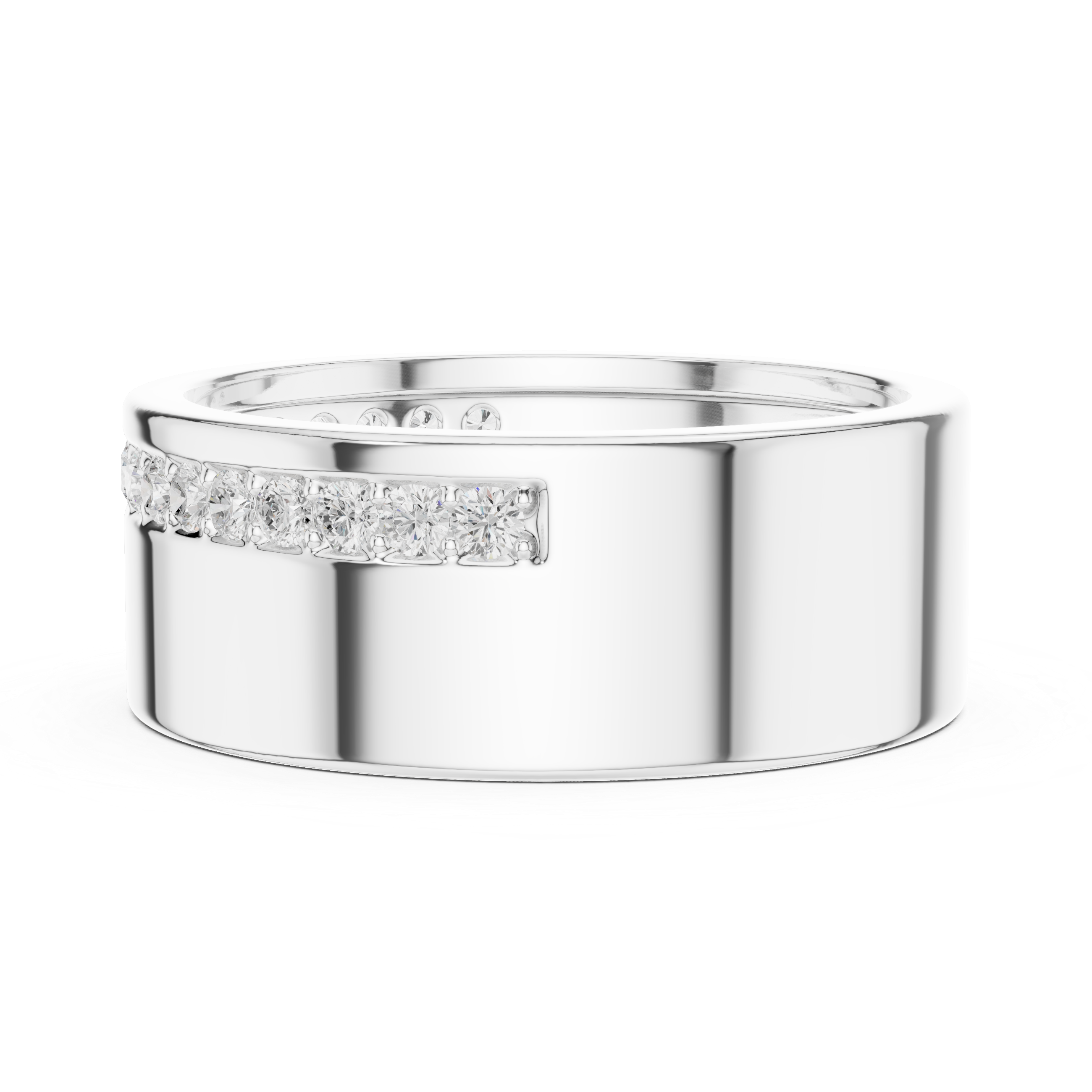 Diamond Pavé Men's Wedding Band