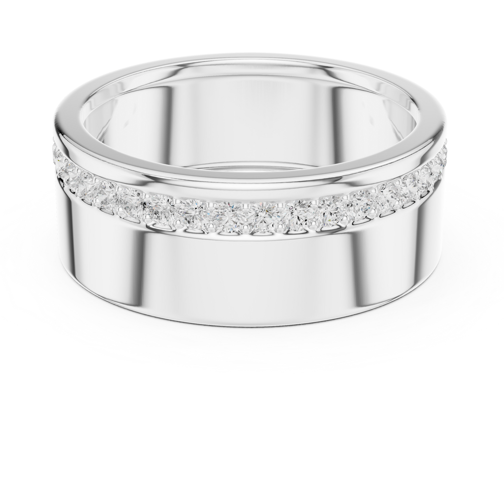 Diamond Pavé Men's Wedding Band