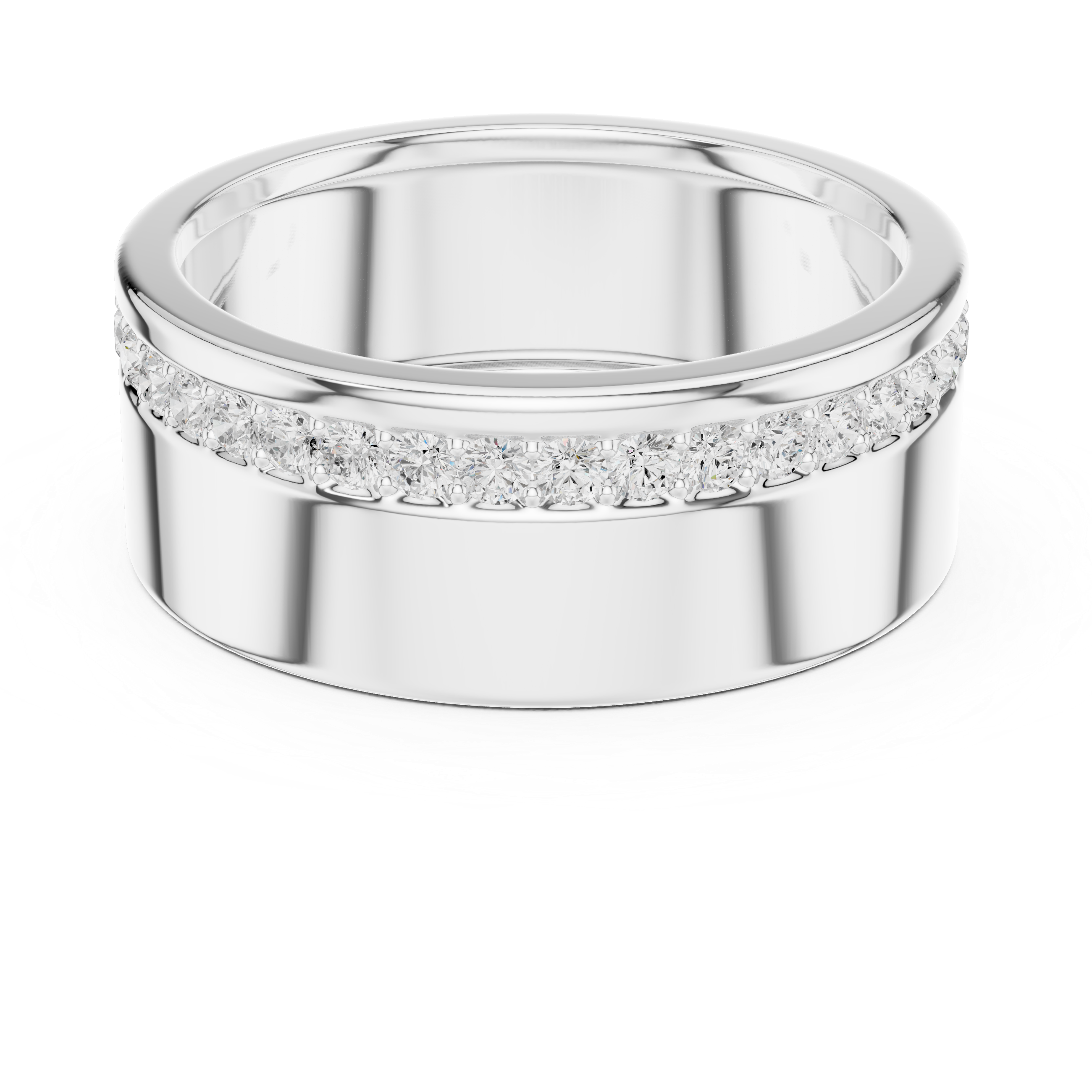 Diamond Pavé Men's Wedding Band