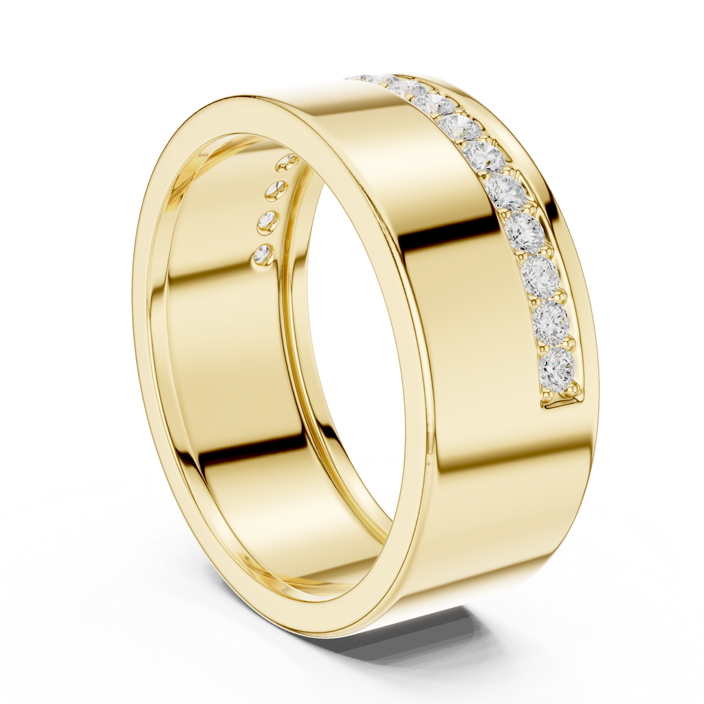 Diamond Pavé Men's Wedding Band