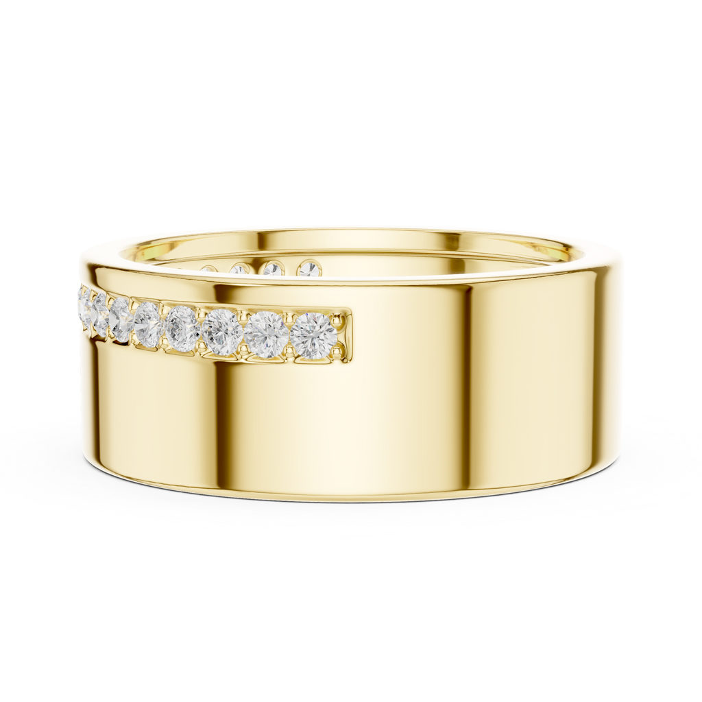 Diamond Pavé Men's Wedding Band