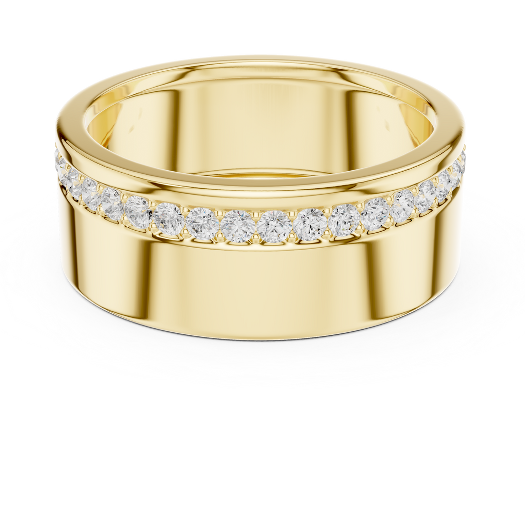 Diamond Pavé Men's Wedding Band