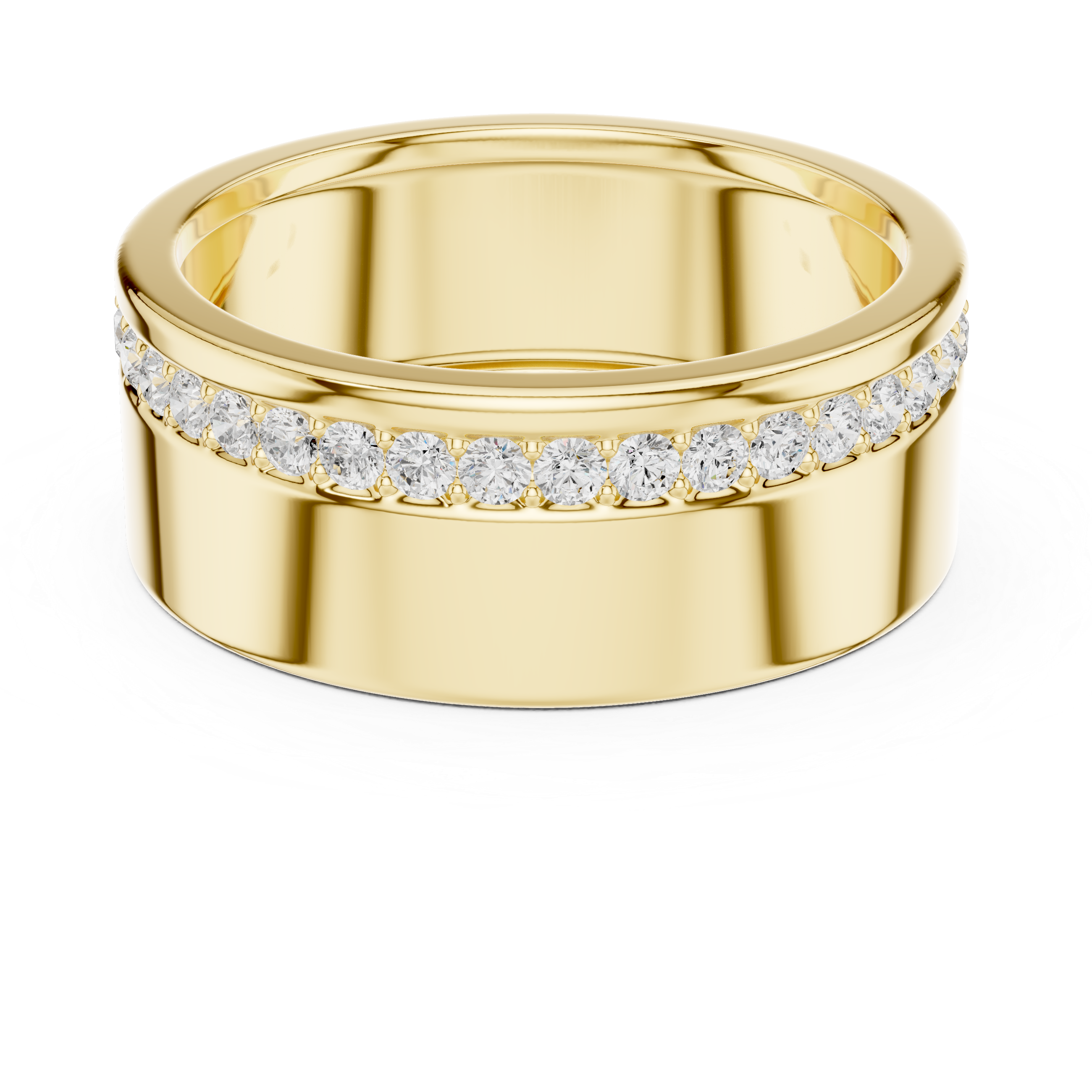 Diamond Pavé Men's Wedding Band