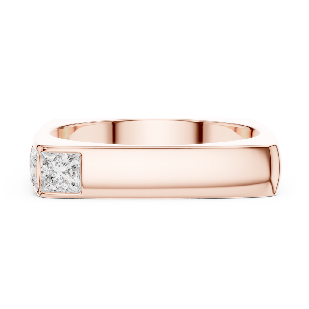 Princess Cut Diamond Men's Signet Ring