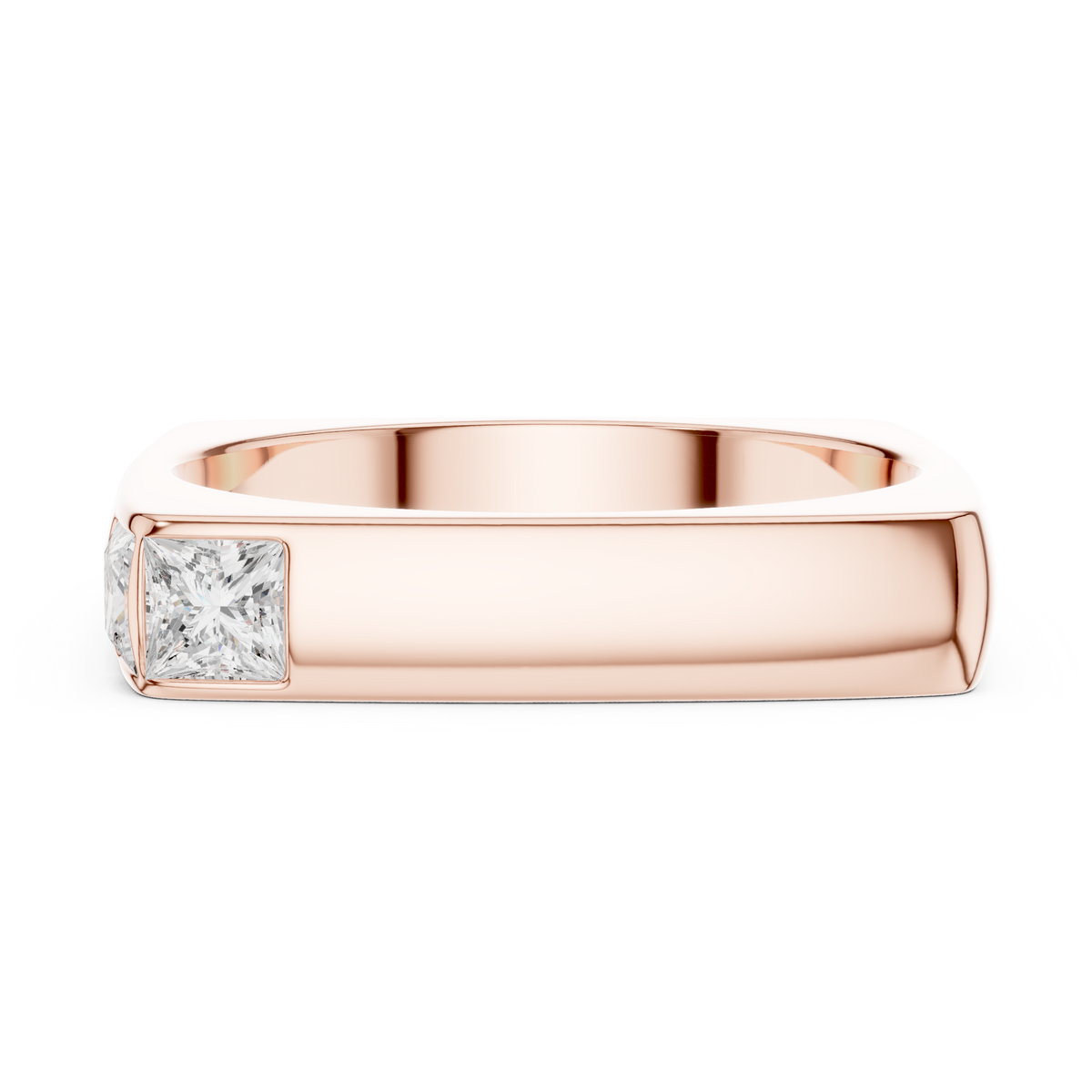 Monarch Square Princess Cut Diamond Men's Signet Ring – view 5 of 12, lab grown diamond ring | Jewelix Atelier