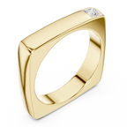 Princess Cut Diamond Men's Signet Ring
