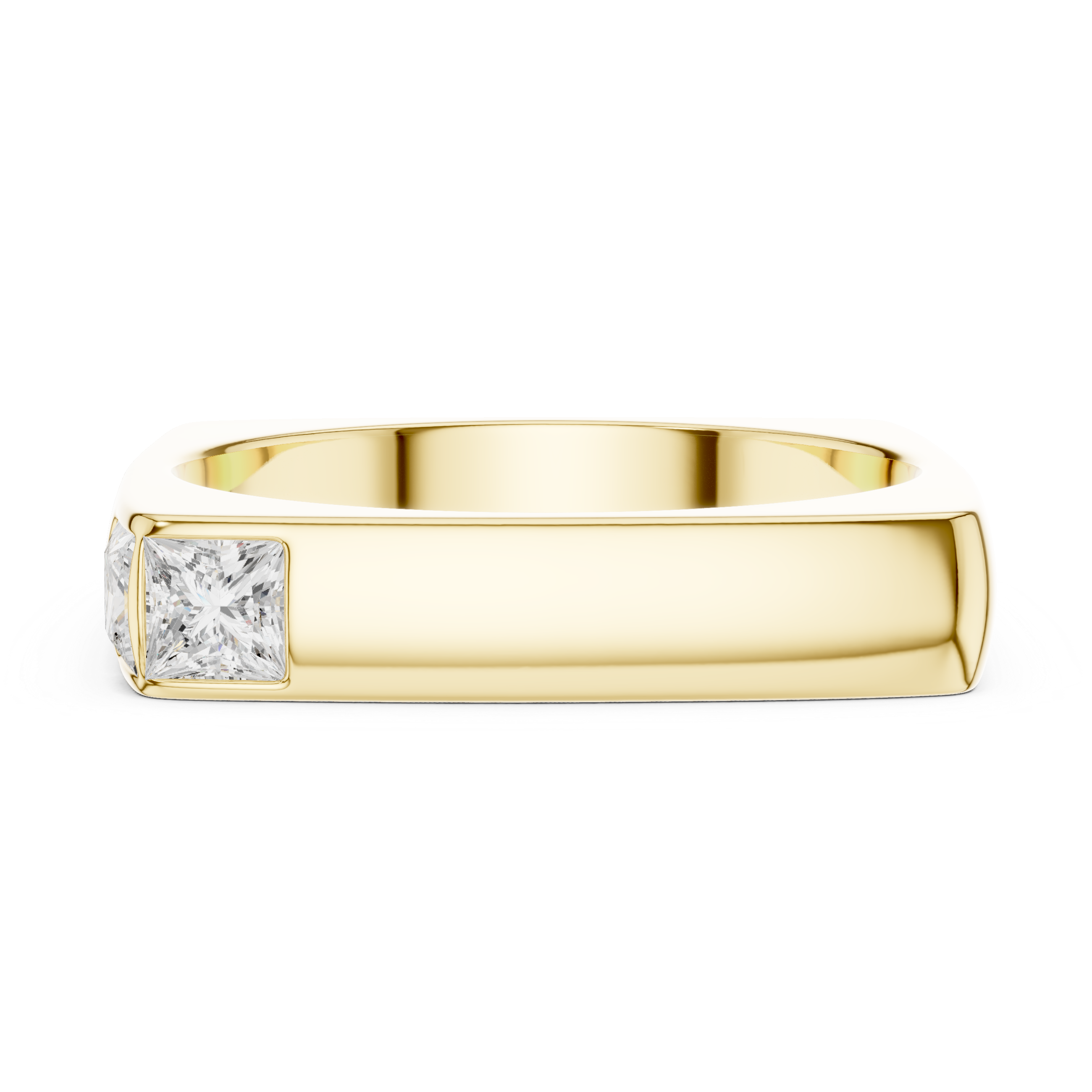 Princess Cut Diamond Men's Signet Ring