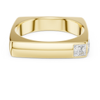 Princess Cut Diamond Men's Signet Ring