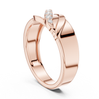 Graduated Diamond Men's Crossover Ring