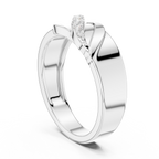 Graduated Diamond Men's Crossover Ring