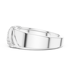 Graduated Diamond Men's Crossover Ring