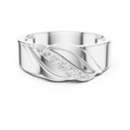 Graduated Diamond Men's Crossover Ring