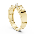 Graduated Diamond Men's Crossover Ring