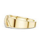 Graduated Diamond Men's Crossover Ring