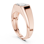 Emerald Cut Diamond Men's Signet Ring