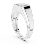 Emerald Cut Diamond Men's Signet Ring